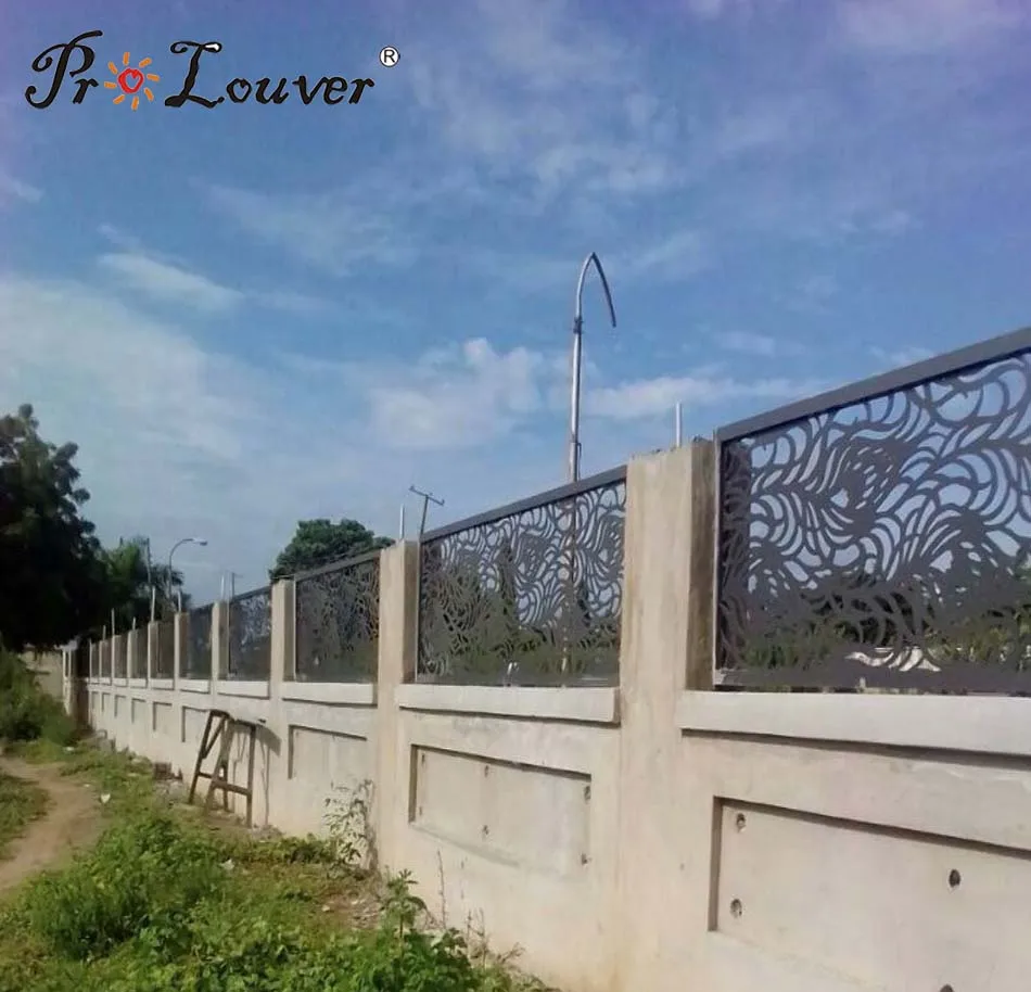 Customized aluminum decorative laser cut metal panels for hotel fence