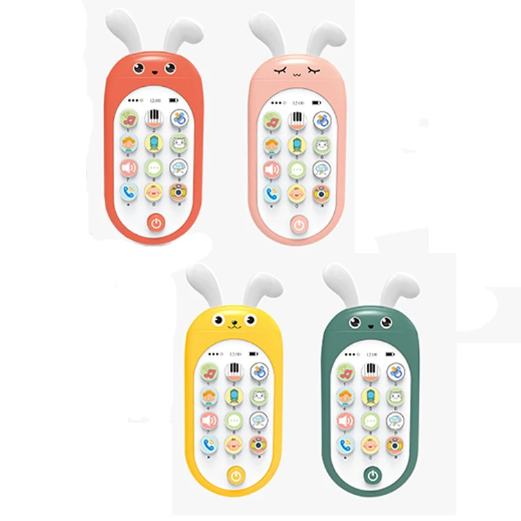 ITTL infant baby gift soft music toy mobile phone with light plastic kid phone