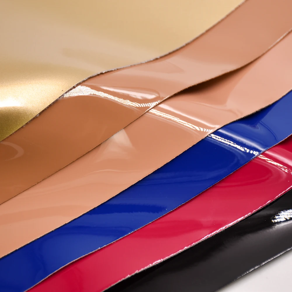 High quality 0.8 MM CHAROL PATENT wrinkle free PU Mirror leather For shoes/bags