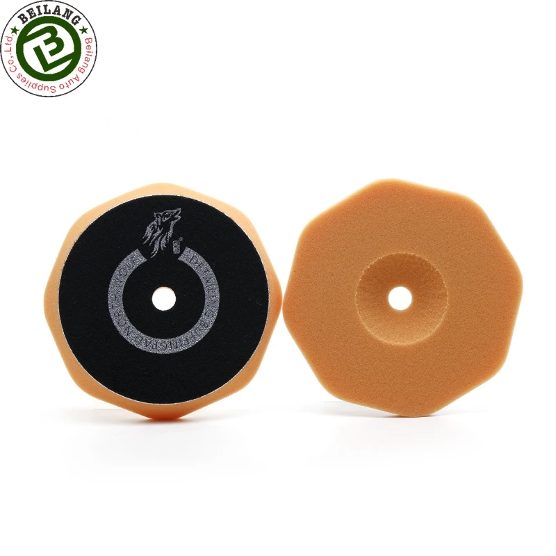 Восьмиугольный дизайн сливы цветок Тип 5 дюймов автомобиля, тормозные колодки, стекольное пены подушка для полировки для средних и автомат для резки