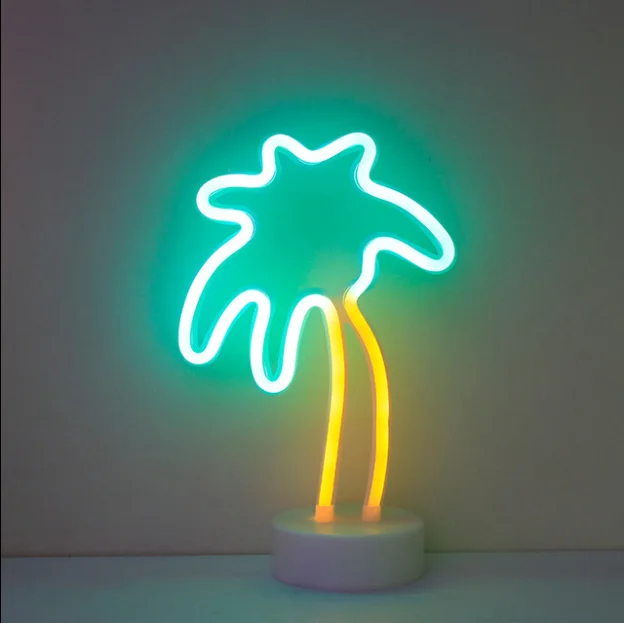 Flamingo Night Light Battery Operated LED Desktop Lamp Neon Lights Custom  Neon Led Lights