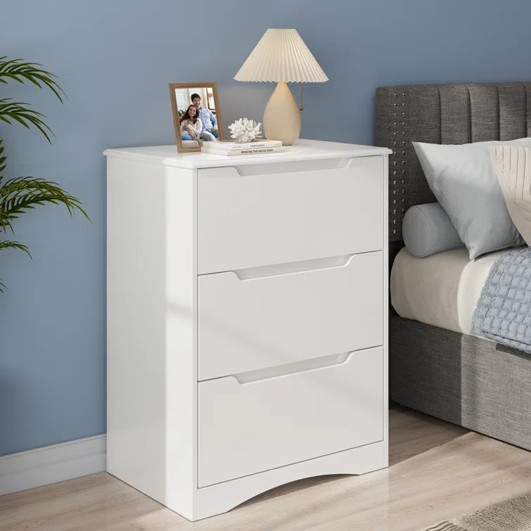 3 - Drawer Dresser made of high quality wood material, durable and non-toxic Chest of drawer cabinet