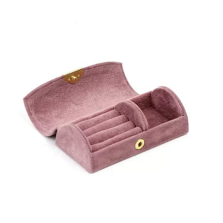2023 New luxury Velvet Jewelry Box Portable Ring Earrings Travel Jewelry Box Mini Beaded Velvet Storage Jewelry Bag