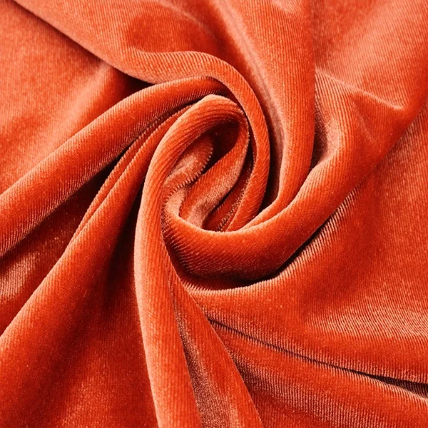 Полиэфирная спандекс корейский бархат стрейч бархатная ткань для одежды