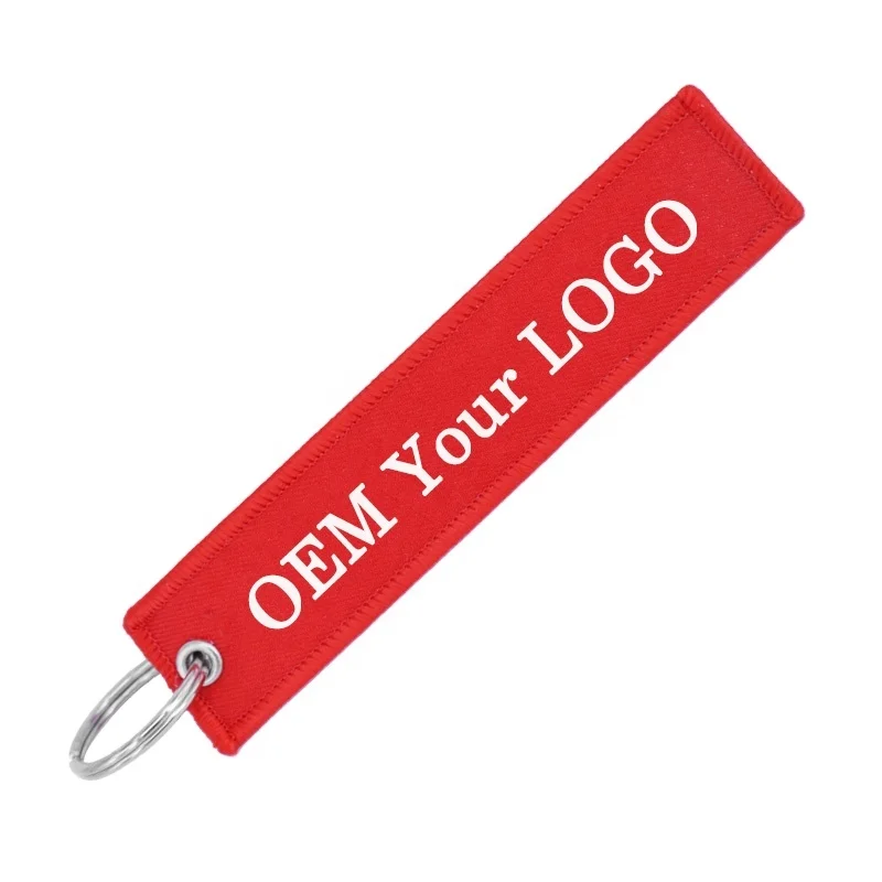 Promotional Keychain Embroidery Key ring Freedom Key Tag small quantity order acceptable