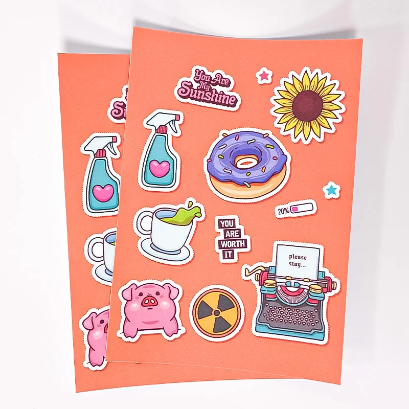 Custom Stickers For Business Logo Personalized Stickers Labels Customized Kiss Cut Stickers Sheet Labels Printing