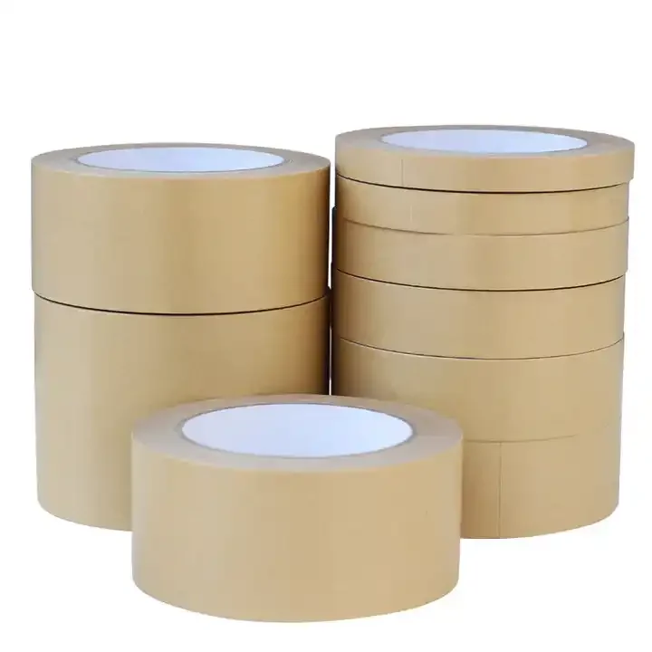 Customized Eco Packing Adhesive Gummed Tape Water Activated Brown Acrylic Reinforced Kraft Paper Tape