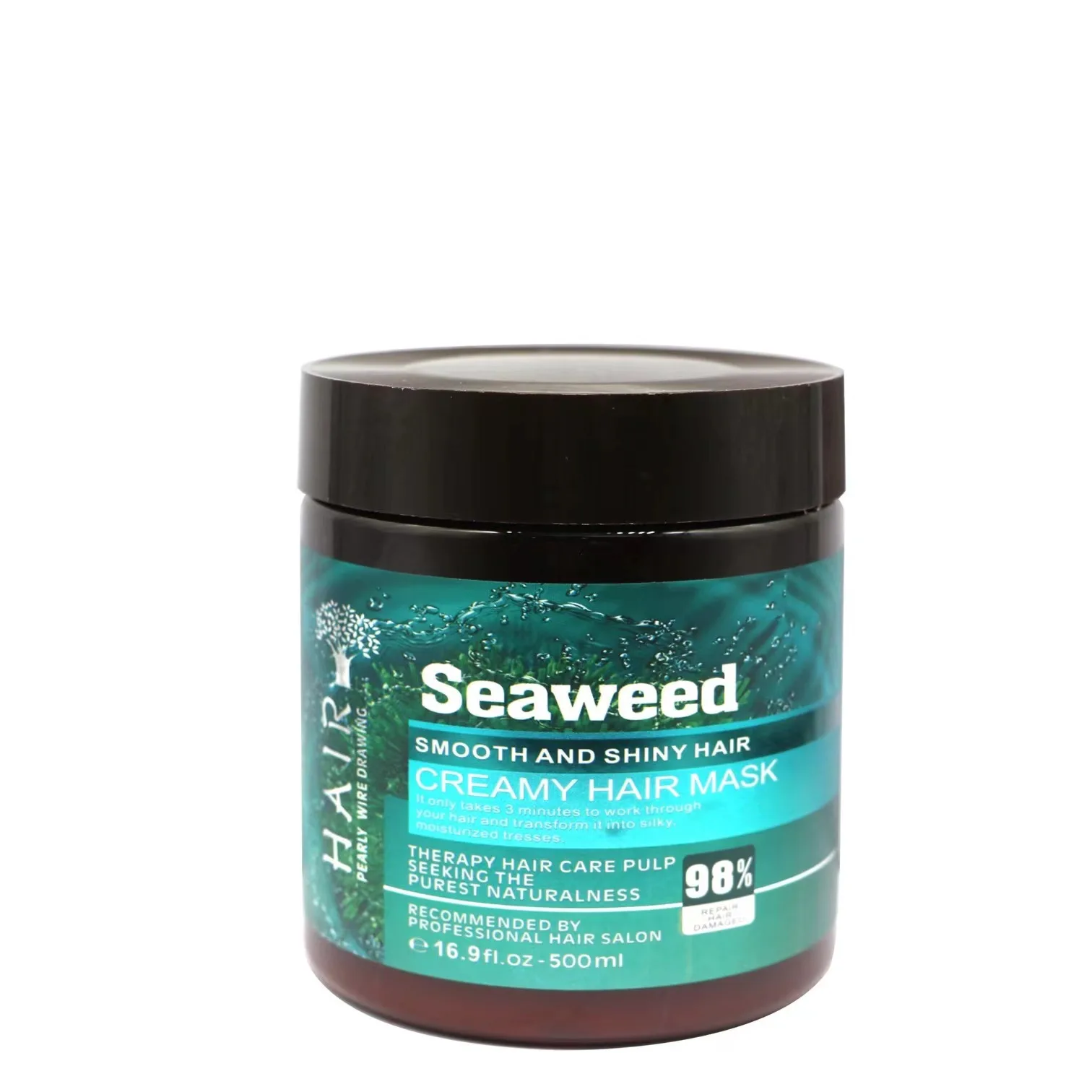 Salon hair mask premium hair care treatment repairing dry damaged hair smooth hydration seaweed cream