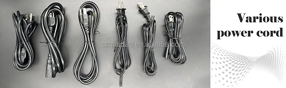 10ft (3m) Computer Power Cord, NEMA 5-15P to C13, 10A 125V, 18AWG,Replacement AC Power Cord for ,PC  Printer