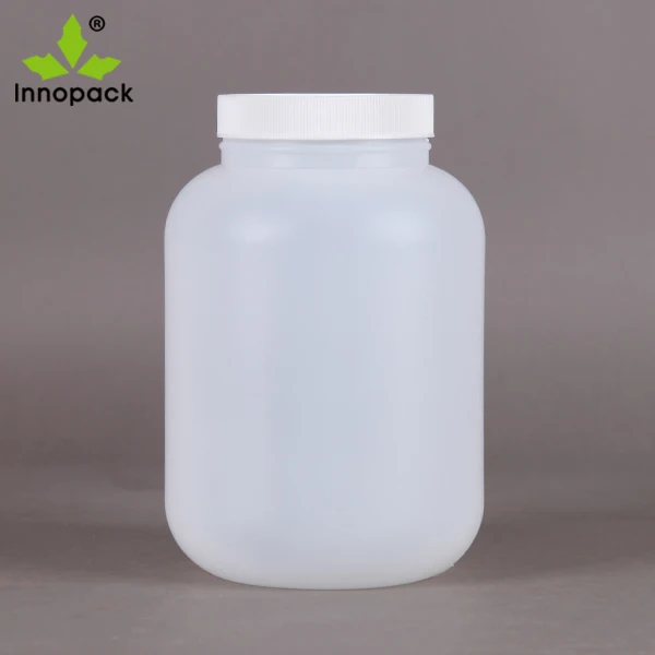HDPE material 3L plastic bottle and plastic jar with lid for powder
