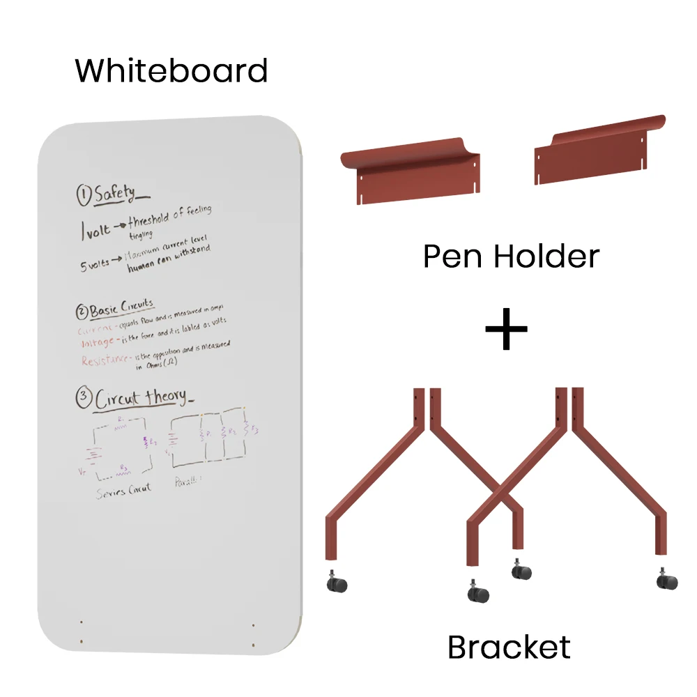 Mobile Double Sided Rotating Laminate Whiteboard With Aluminum Frame For Classroom
