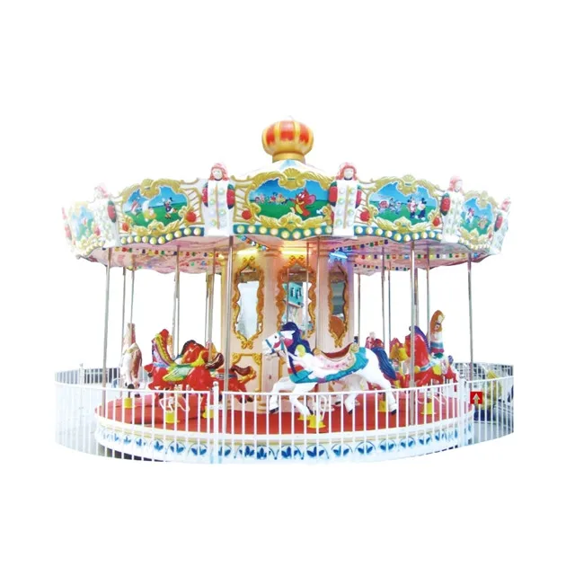 New material fiberglass musical carousel, carousel toys, merry go rounds for sale QX-126B