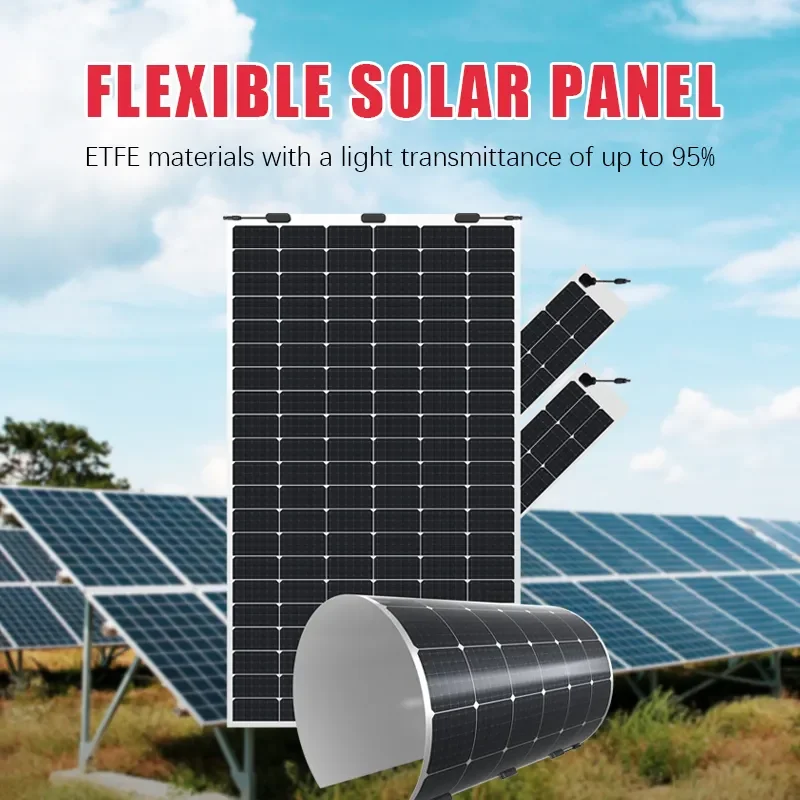 Hot selling Europe Flexible solar panel 470W 500W cell cheap A-grade ETFE Monocrystalline Silicon flexible solar panels
