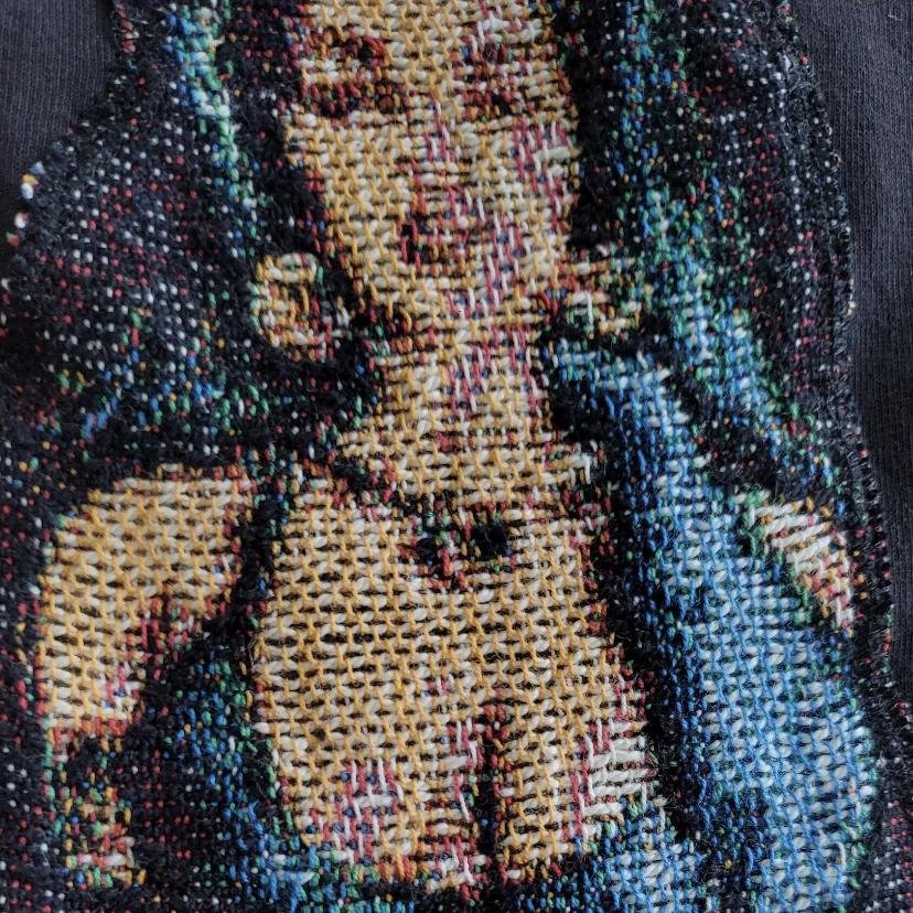 New Design Anime Woven Jacquard Tapestry Tshirts Streetwear Tees Tapestry Blankets Short Sleeves Shirts