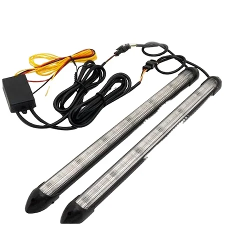 Car Scan Waterproof Headlight Strip Sequential Light Universal  LED Daytime Running Light Flow Colorful Flexible Turn Signal