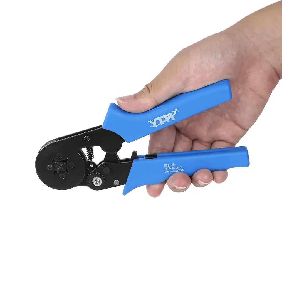 Multi-functional 6-6 0.25-6mm Ratchet Cable Crimping Tools Tubular Terminal Crimping Pliers round nose Euro