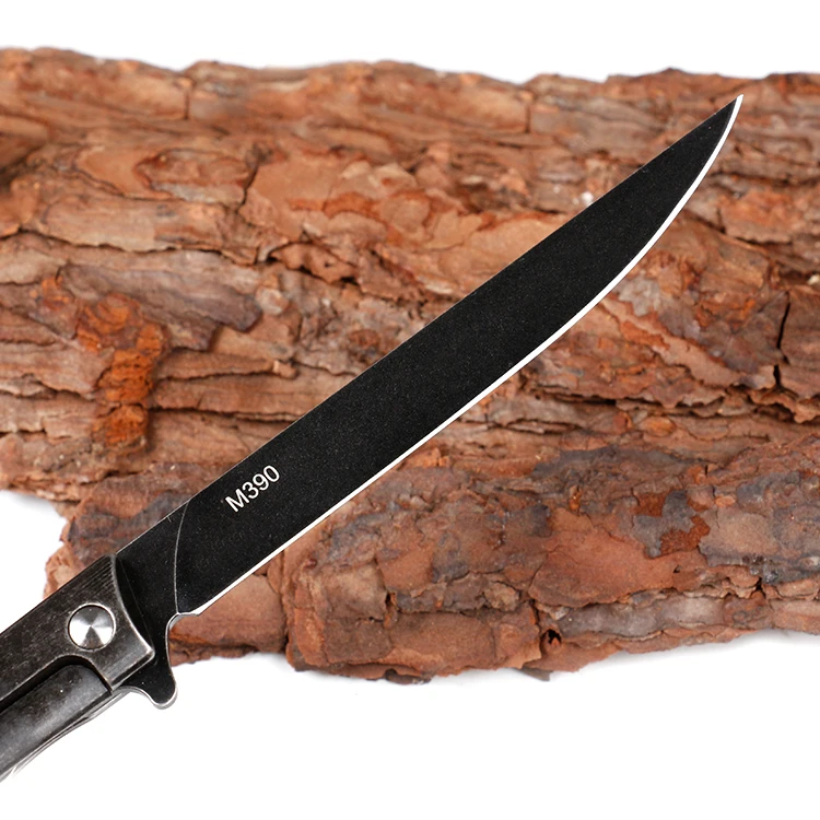 
High end M390 steel blade folding pocket knife with titanium alloy handle 