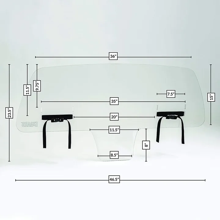 VONVIK New Clear Plexiglass Partitions Acrylic Dividers For Car Taxi Driver