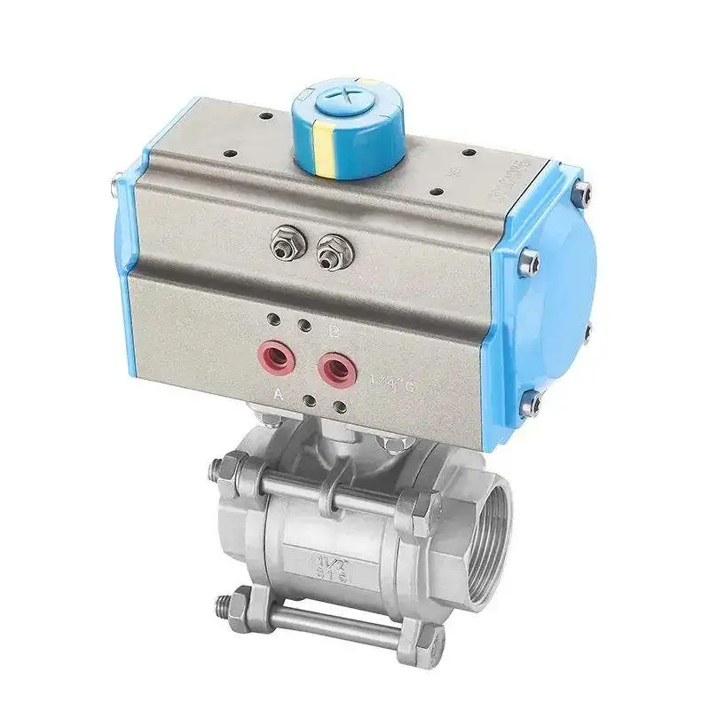 High Quality Pneumatic Actuator Operated Stainless Steel PN16 Pressure Hydraulic Ball Valve