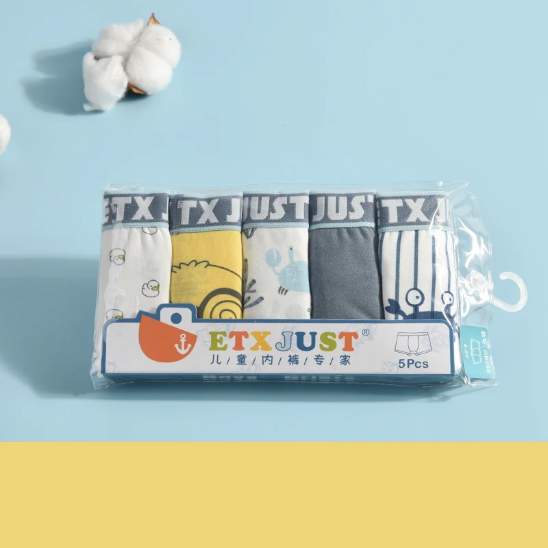 Hot Sale Customize Cartoon Print Brief Children Boxers Young Boys Underwear