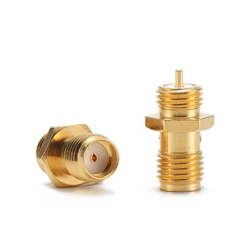 RF соединитель из нержавеющей стали SMA мужской головы 4 отверстия фланцевый фиксированный постоянного тока ~ 18 ГГц SMA-JFD42G