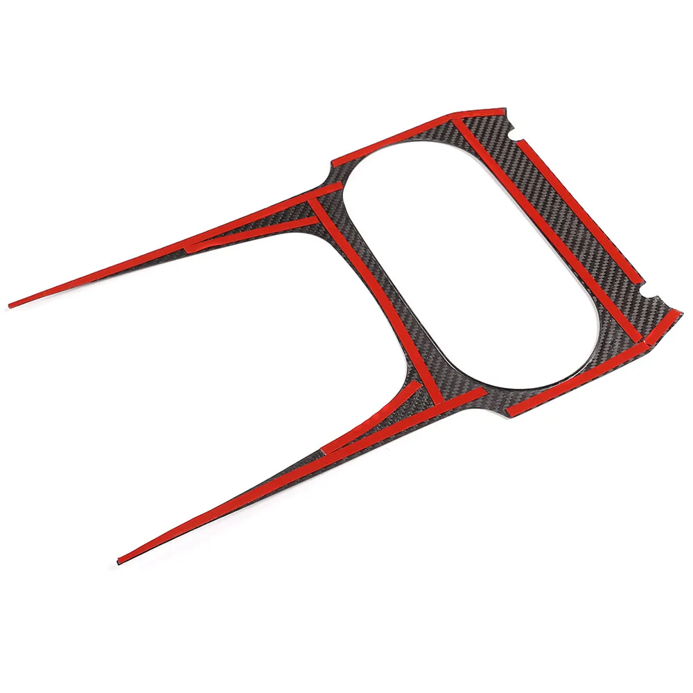 JH Carbon Fiber Center console Cup Hole Frame Trim Cover For Porsche Cayenne 2018-2019