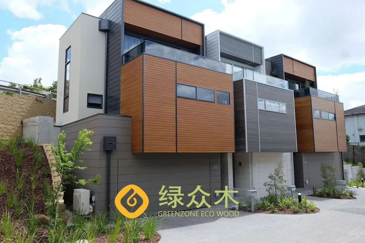 Garden grey board plastic wood panel wpc exterior wall cladding