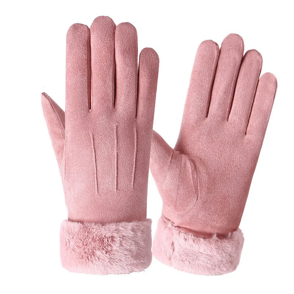Winter Gloves For Women Touch Screen Cold Weather Thermal Warm Windproof Soft Thick Fleece Lining Glove