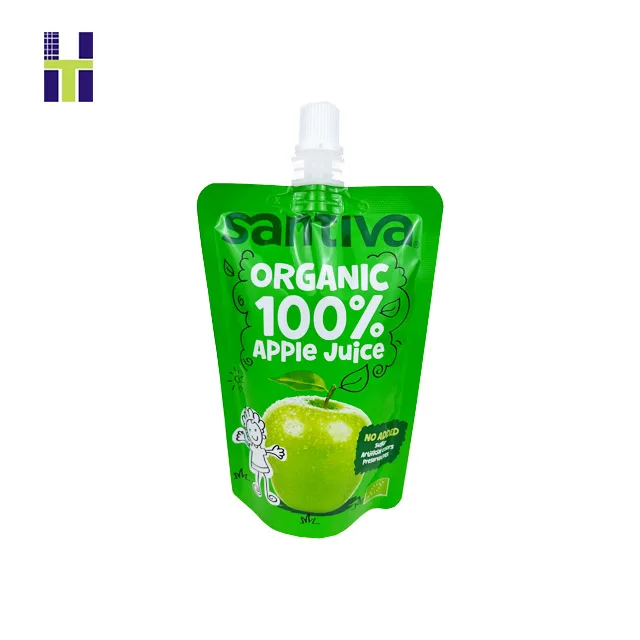 Custom printed spout juice drink plastic liquid packing bag