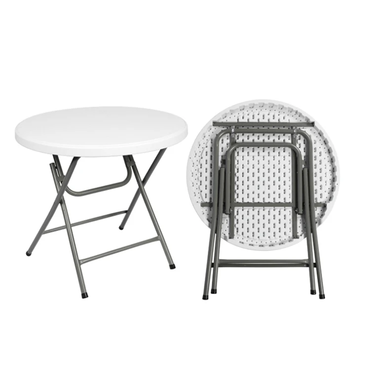 Comfort Event Good Quality Small 32 inch 80cm Round Used Plastic Picnic Camping Folding Round Table
