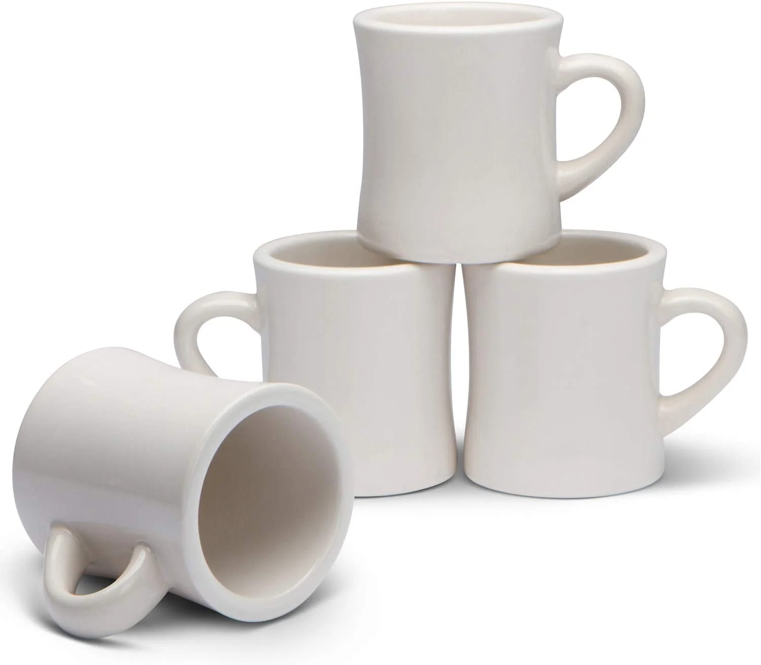 cheap ceramic 397 g Thickening of the ceramic white diner mug is suitable for coffee or tea. Very heavy