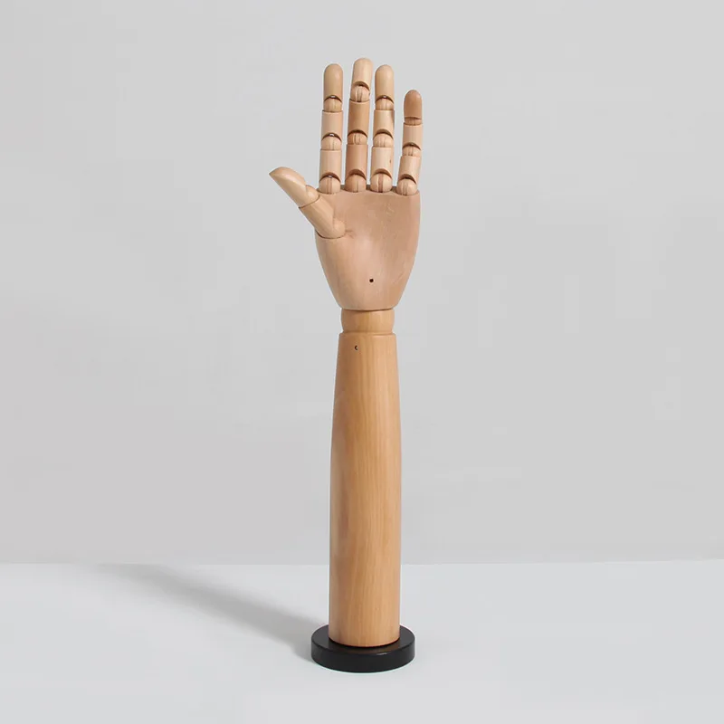 Solid wood hand mannequin props joint gloves display rack jewelry rings real hand model clothing store window props