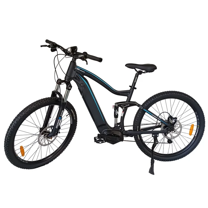 750W central motor full suspension electric mountain bike