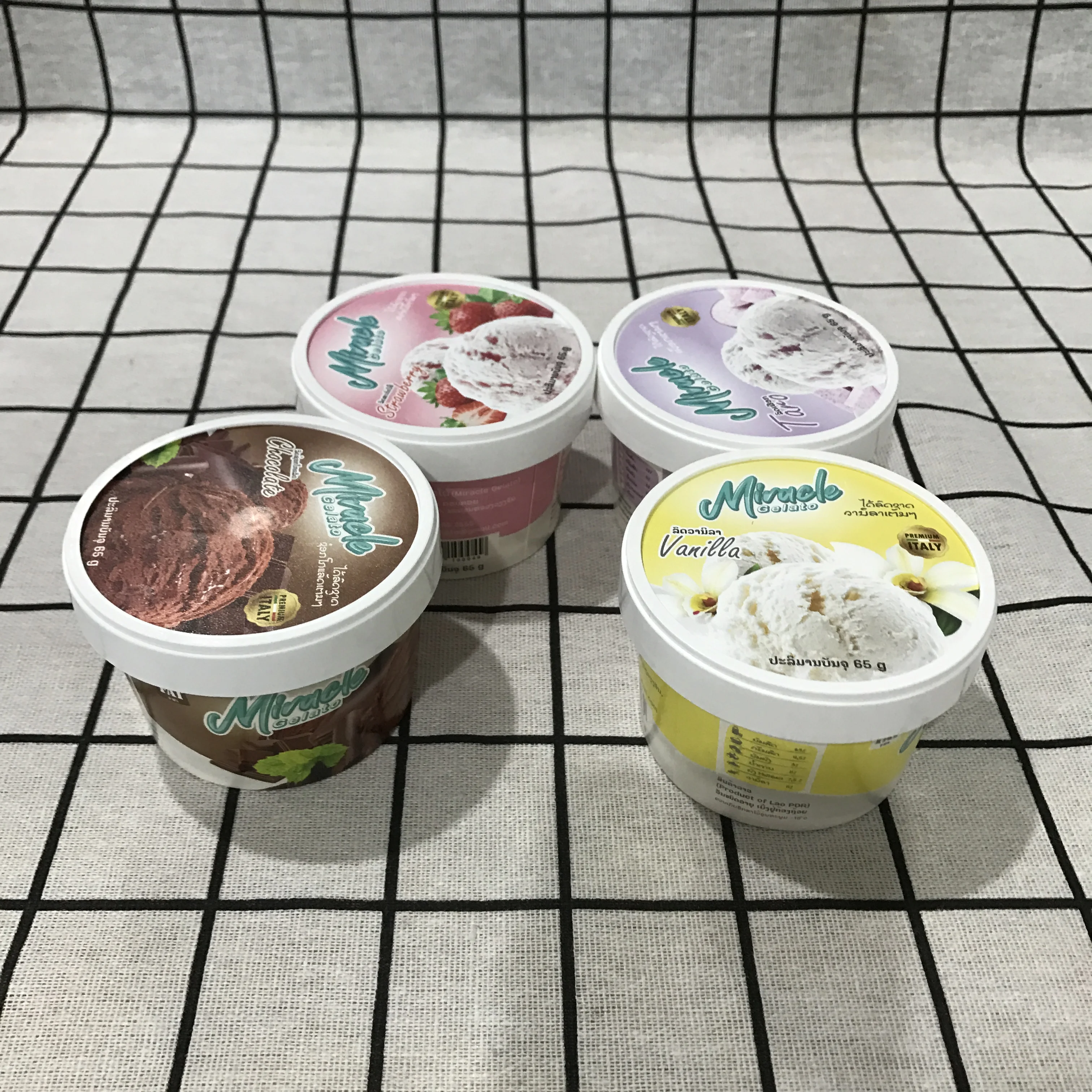 High Quality Biodegradable Disposable  ice cream paper cup with lids