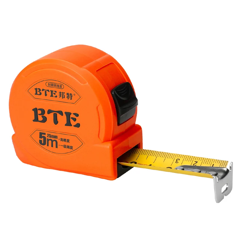 BTE New Humanized Design Cute Low Price Strong ABS Case Custom Logo Belt Clip Durable 3m 5m 8m Thicker Blade Pocket Tape Measure