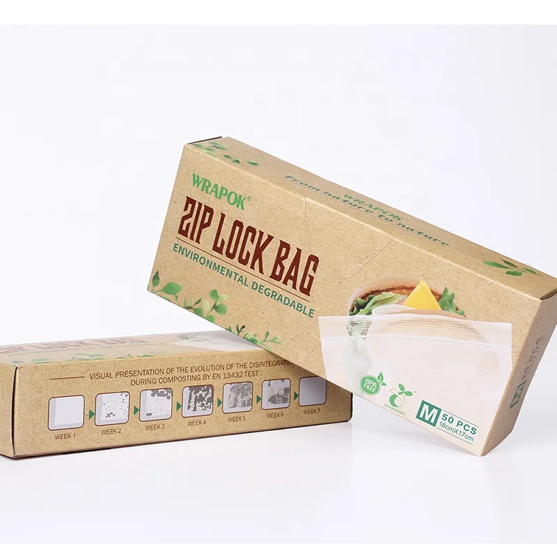 PLA Plant Based 100% Corn Starch Biodegradable Compost Disposable Bag