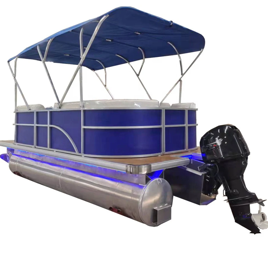 24ft yacht pantoon boat for sale water taxi passenger boat 12 passagers aluminum boat from Isure marine