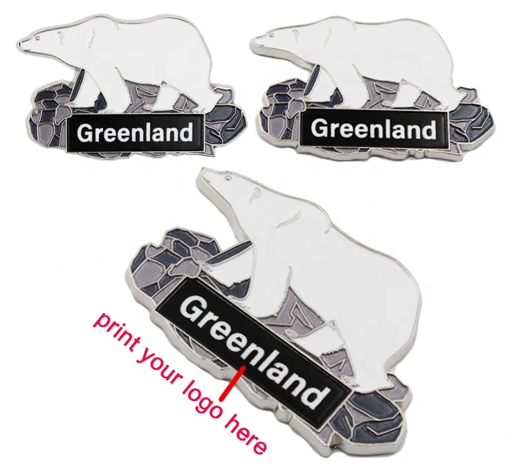 Zoo Souvenirs for Greenland Polar Bear Fridge Magnet