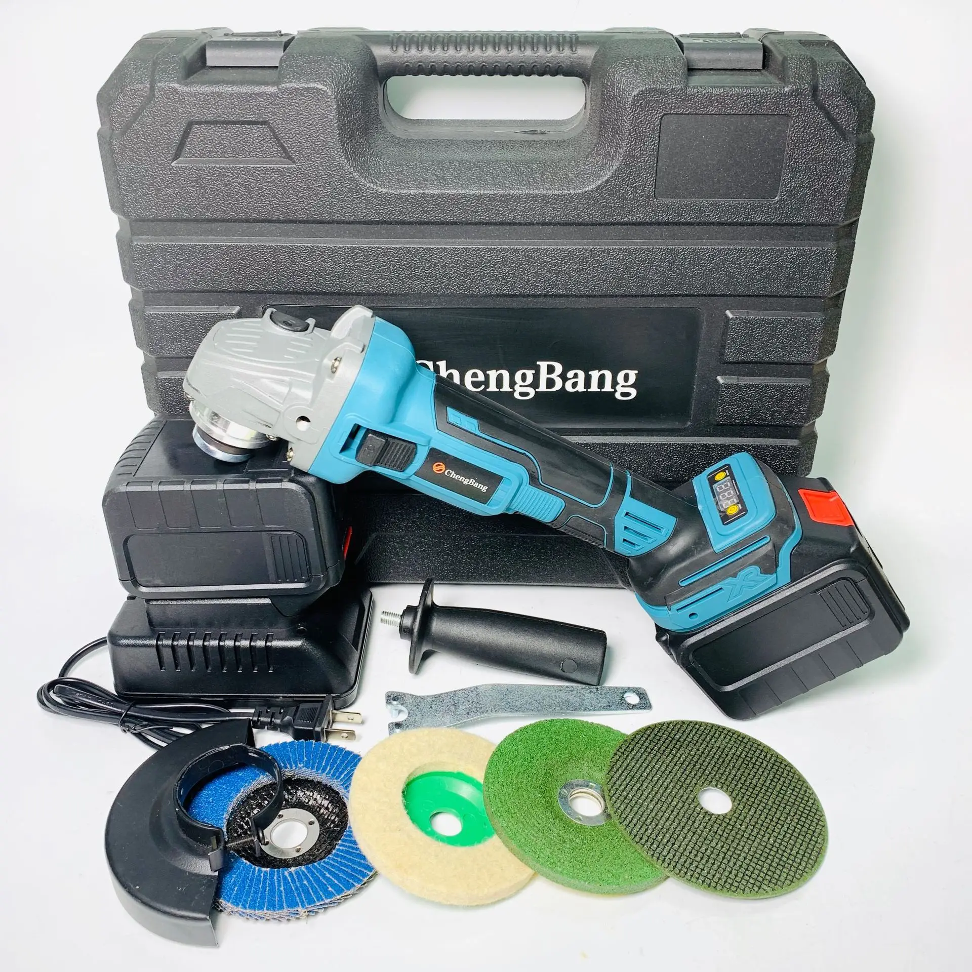 Factory Price 20V Brushless Lithium Electric Angle Grinder With Digital Display Cordless Portable Polishing Machine Set