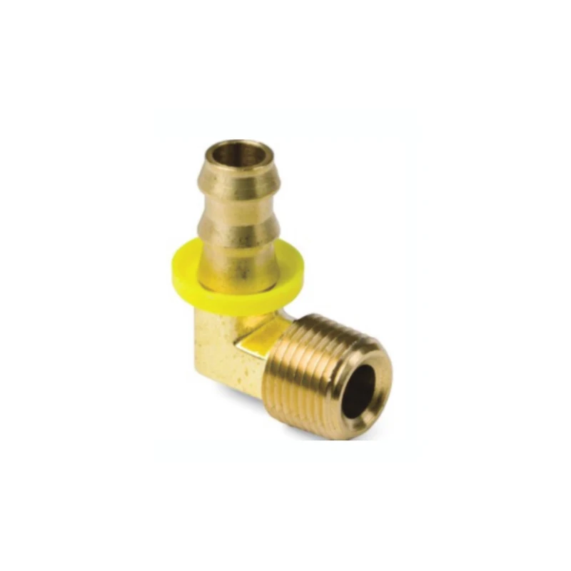 Air Brake Push On Hose Barb Brass Male Threaded Elbow Pipe Fittings