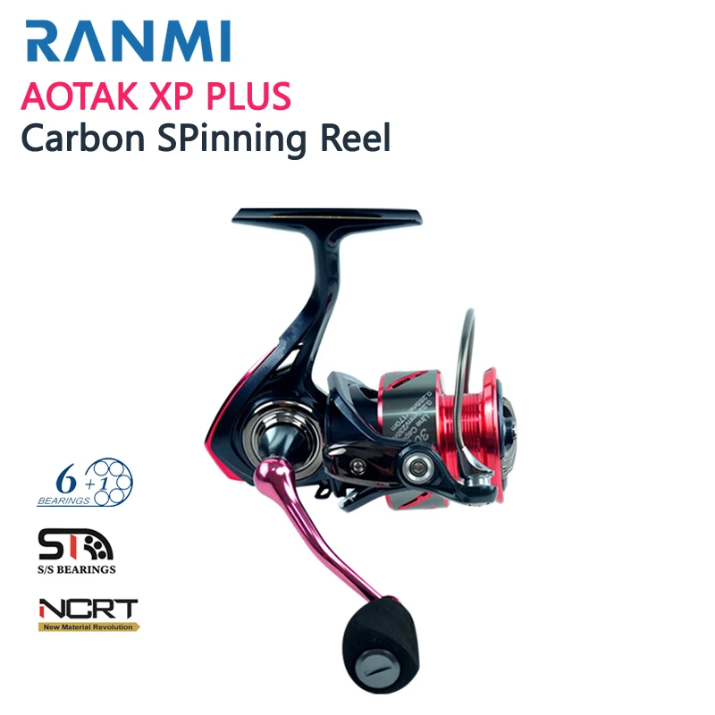 RYOBI RANMI AOTAKA XPPLUS Carbon Spinning Reel 2000 BB 6+1 Gear Ratio 6.2:1 Saltwater & River Fishing with Fake Bait