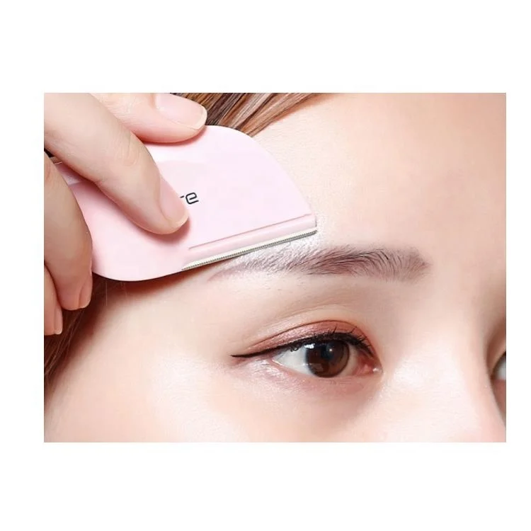 Customized Color Portable Eyebrow Razor Sialia Your Own Logo  Professional Flat Microspur Eyebrow Trimmer With Protective Case