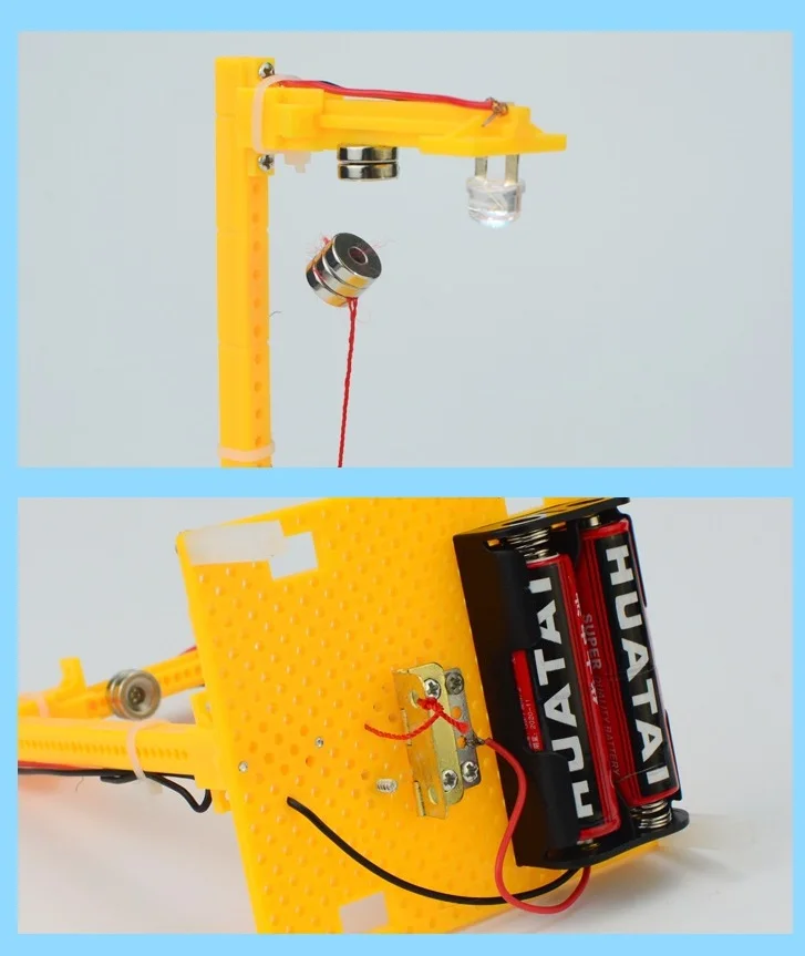 DIY Stem Kit Small Scientific Inventions Wooden Stem Toys DIY Table Lamp Magnetic Switches Science Engineering Toys