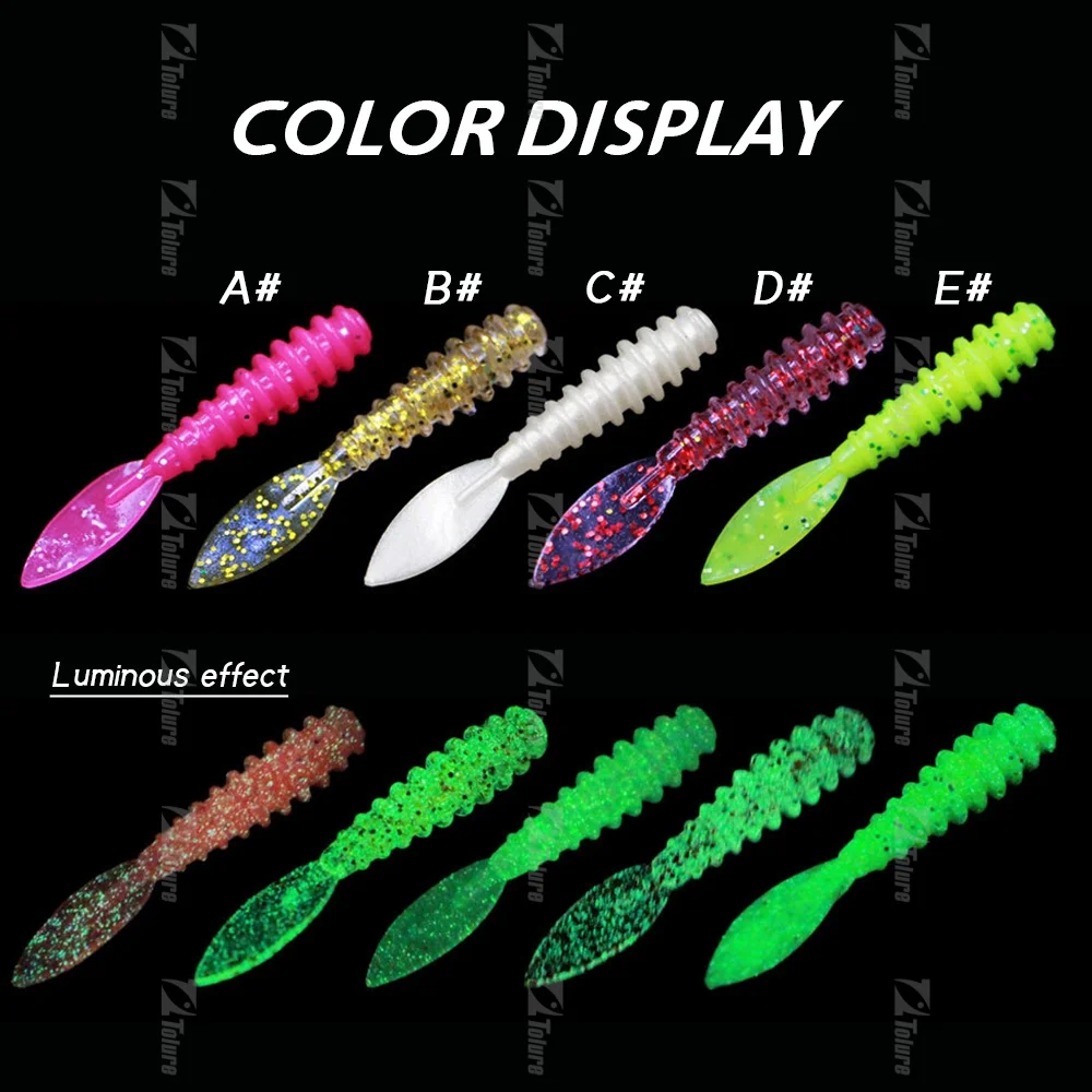 3.6mm 0.4g 10pc/bag Wobblers mini Ocean Rock Fishing Soft Lures Rubber Soft Baits Soft Worm Artificial Baits Bass Silicone Fish