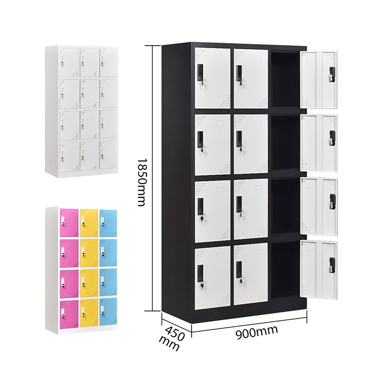 12 door locker cabinet metal storage locker for school gym use