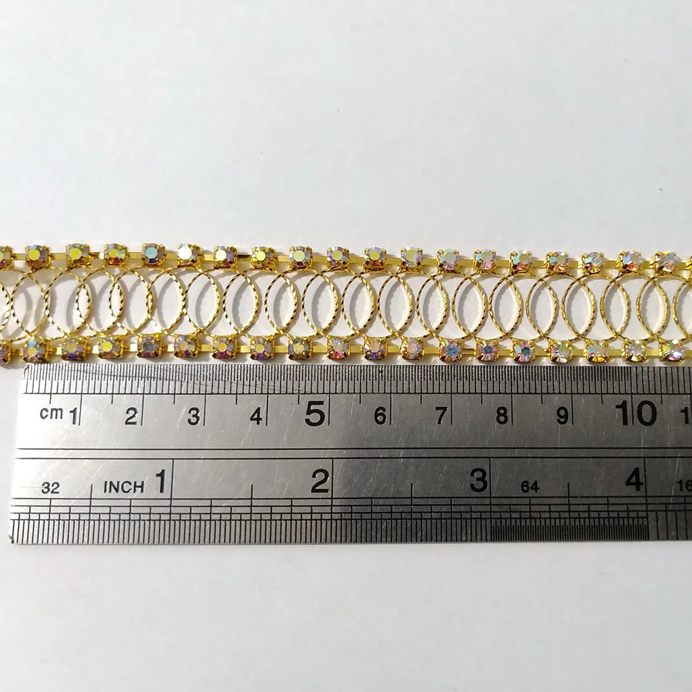 Wholesale Crystal Rhinestone Chain Trimming Bridal Sash Rhinestone Trim Applique Wedding Belt Garment Accessories RC70504