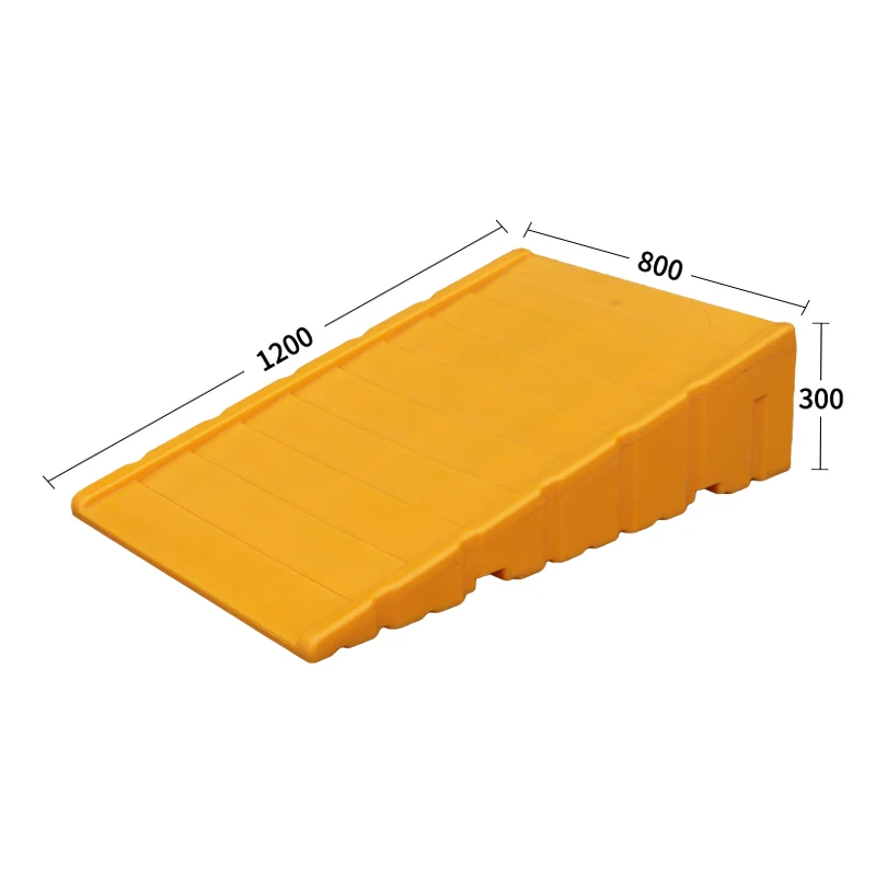 factory price spill containment tray 4 drum  new plastic spill containment  pallet ramp  yellow