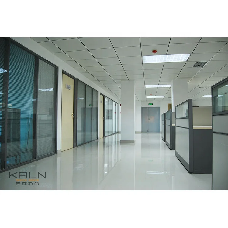 Provide Green Material Office Furniture Screen Glass Room Dividers Interior Partition Wall