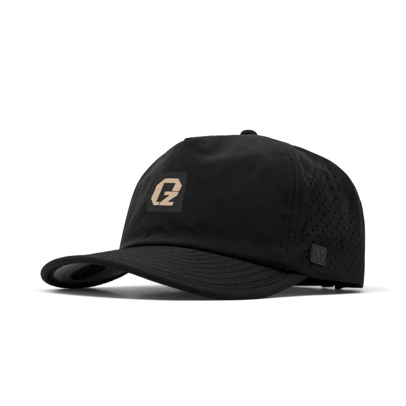 Qianzun Waterproof Perforated 5 Panel Golf Hats Unstructured Personalized Caps Melin Hydro Hat With Rubber Patch