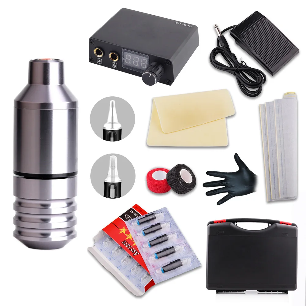 Wholesale Tattoo Supplies Rotary Short Pen Tattoo machines Kits tatto Set Professional Tattoo Kits
